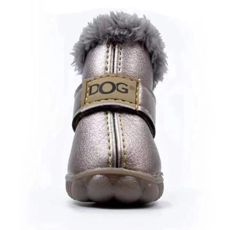 Dog Shoes Teddy Cotton Shoes Autumn and Winter Pet Snow Boots Non-slip Small Dogs Warm and Velvet Puppy Bichon Hiromi Pet Dogs Cat Walking Shoes