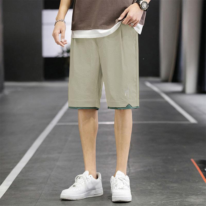 Workwear Casual Shorts Men's Running Summer Sports Five-point Pants Thin Pants Large Size Ice Silk Shorts Trend