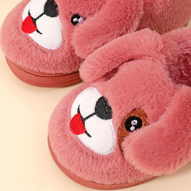 Children's Cotton Slippers Winter Cute Kids Home Shoes Non-slip Thermal Cotton Slippers