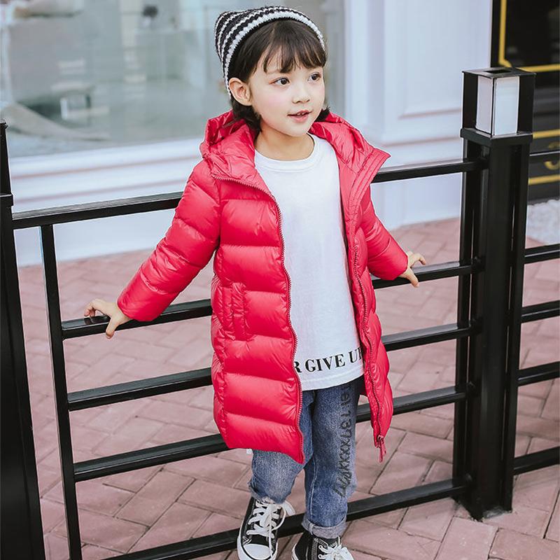 Children's Clothing Down Jacket Mid-length Lightweight Jackets for Boys and Girls New Small and Medium-sized Children's Baby Clothes