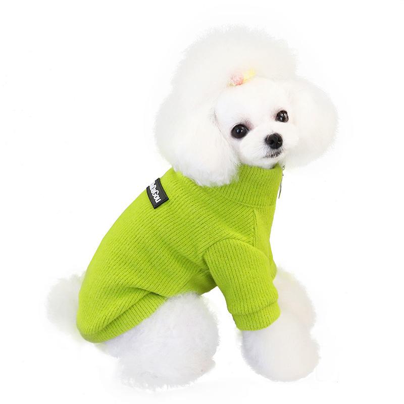 Dog Coats Sweater Soft Winter Pets Dogs Clothing Puppy Warm Thick Knitted Jumpsuit 2 Legs Sleeves Outerwear Full Collar Casual Hoodies for Small Dogs