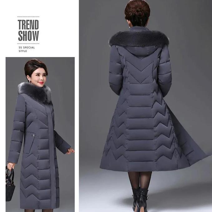 Winter Coat Women's Long Over-the-knee Plus Size Thin Padded Jacket Padded Down Padded Jacket To Keep Warm In Winter