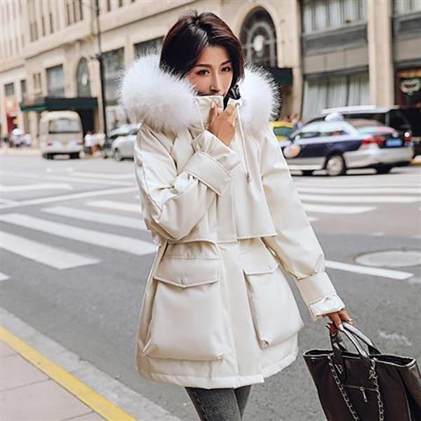 Winter Fashion Women's Cotton-padded Coat Loose Short Padded Padded Coat Student Parker Clothing Hooded Padded Jacket