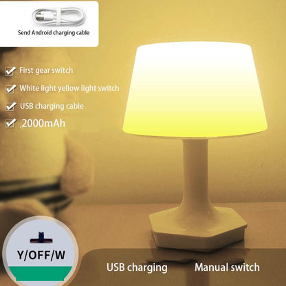 Led Night Light Bulb Bedroom Bedside Table Lamp Luminous Unplugged Baby Energy-saving Power-saving Rechargeable Table Lamp