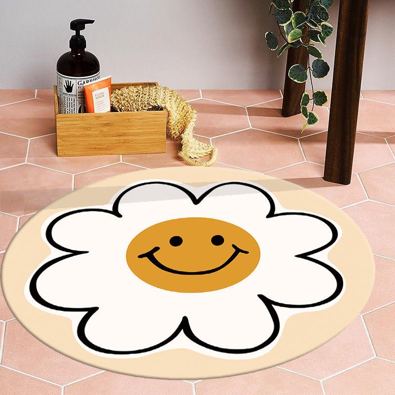 Cartoon Round Carpet Bedroom Teenage Brother Brown Bedside Blanket Computer Chair Dressing Table Floor Mat Home Lazy Tea A Few Mats