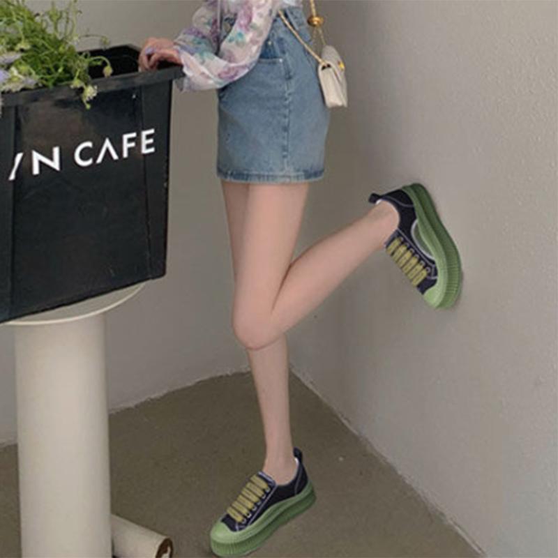 Canvas Shoes Female Summer Thick-soled White Shoes Female Students Korean Version of Wild Board Shoes Niche Original Shoes Women