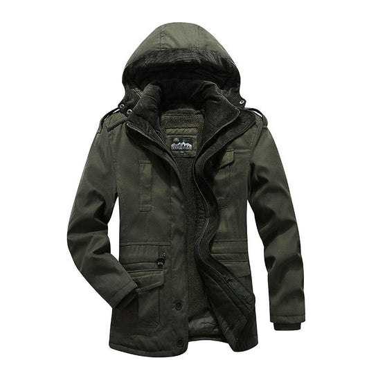 Down Jacket Trend Leisure Men's Clothes Winter Medium and Long Section Cotton Clothing Large Size