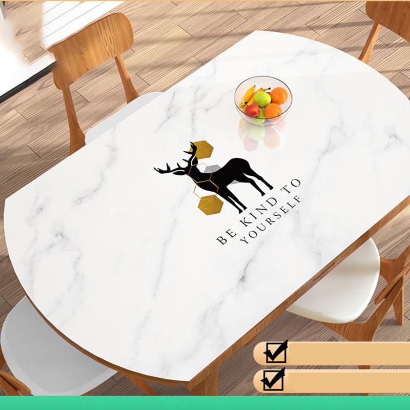 PVC Waterproof and Oil-proof Disposable Anti-scald Table Mat Tablecloth Oval Table Cloth Coffee Table Table Mat Tablecloth