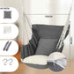 Solid Color Canvas Hammock Swing Indoor and Outdoor Thickened Canvas Cradle Chair Including Pillow