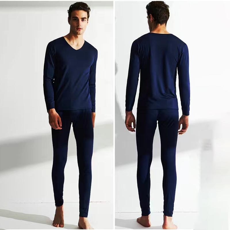 Men Winter Autumn Clothes Thermal Underwear Tops Pants Male Tight Suit Windproof Comfortable Soft Lining Long Sleeve High Elasticity Slim