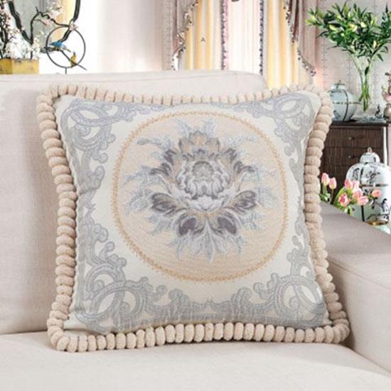 Washable Cushion Covers  European-style Printed Sofa Pillowcase Cover for  Living Room Car Pillow Cushion Lumbar Support Cover Removable