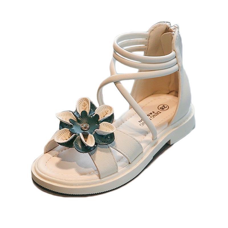 Girls Sandals Summer Children's  Princess Shoes  Roman Shoes Soft Sole Sandals for Kids