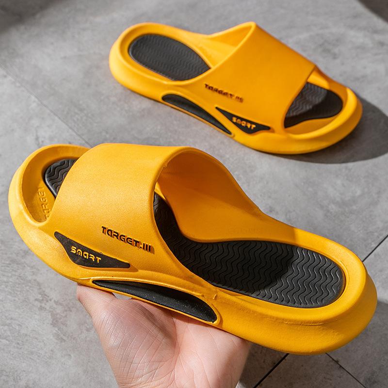 Couple Slippers Summer Outdoor Beach EVA Slippers Bathroom Bathing Slip Slippers Letters Soft Slippers Fashion