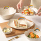 Creative Rainbow Bowl Plate Tableware Soup Bowl Rice Bowl Household Fruit Salad Bowl Ceramic Dinner Bowl Plate