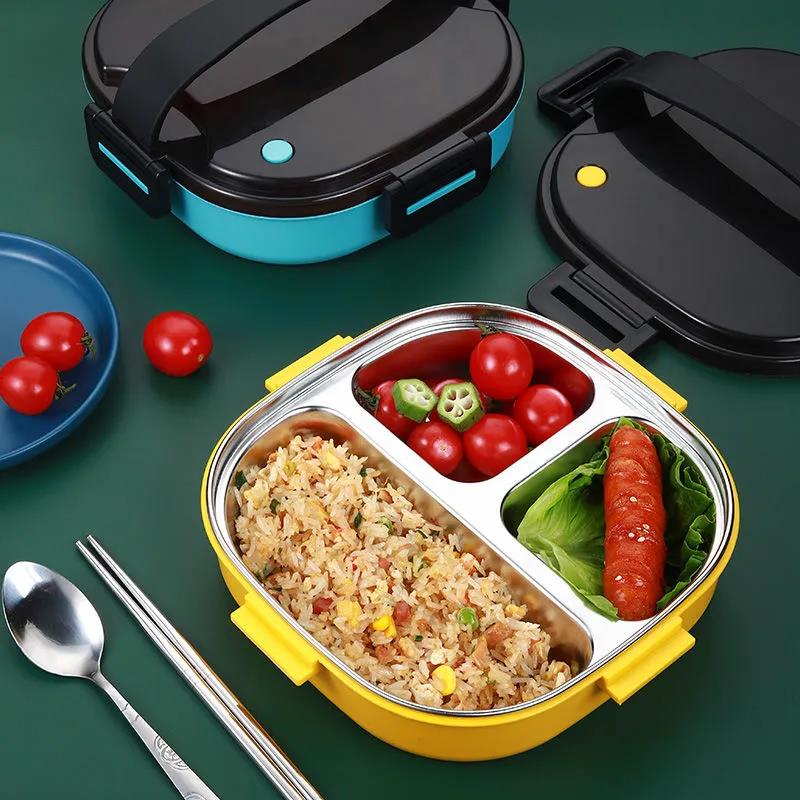 304 Stainless Steel Insulated Lunch Box Can Be Microwaved Student Office Worker Bento Box Children's Compartmentalized Super Insulated Lunch Box