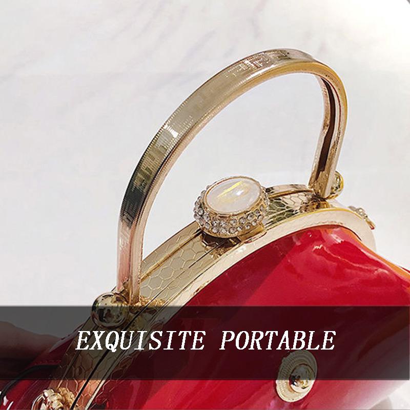 Glossy Ladies Hand-held Diamond Clip Bag Large Capacity Leisure Shopping Bag Temperament Ladies Wedding Bag Banquet Bag