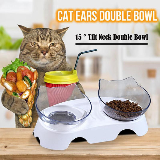 Non-Slip Double Cat Bowl Dog Bowl With Stand Pet Feeding Cat Water Bowl For Cats Food Pet Bowls For Dogs Feeder Product Supplies