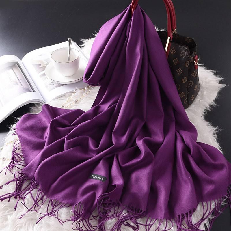 Women Scarf Women Autumn Winter Shawl Scarf Cashmere Scarves Solid Lady Wraps