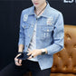 Men's denim jacket spring and autumn clothes trend men's clothing jacket men's plus size jacket