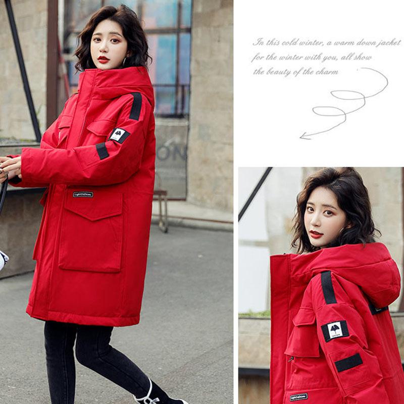 Winter Down Jacket Mid-length Tooling Down Jacket Jacket Thickened Plus Size Women Winter Coat