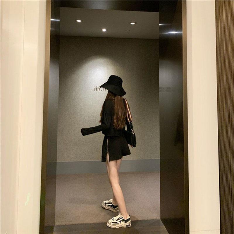 Sports Shorts Women Spring and Summer Korean Style Loose High Waist Casual All-match Outer Wear A-line Wide-leg Pants