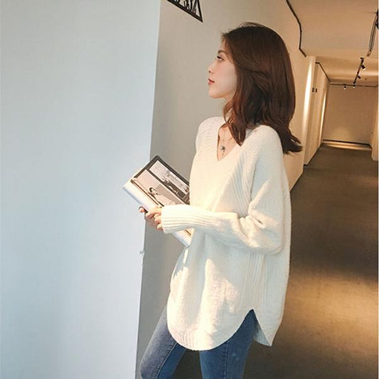 Autumn and Winter Pullover Sweater Loose Fashion Bottoming Shirt European and American Style Women's Blouse