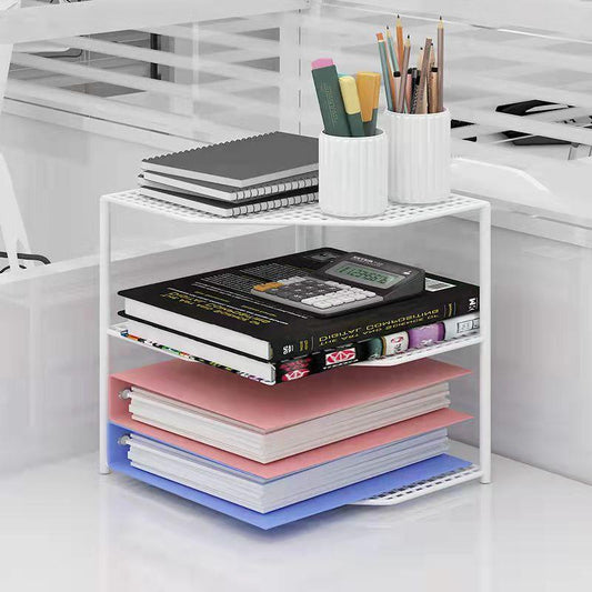 Desktop Corner Bookcase Corner Shelf Triangle Corner Bookcase Storage Rack Kitchen Bathroom Shelf Home Organizer Snack Storage Box