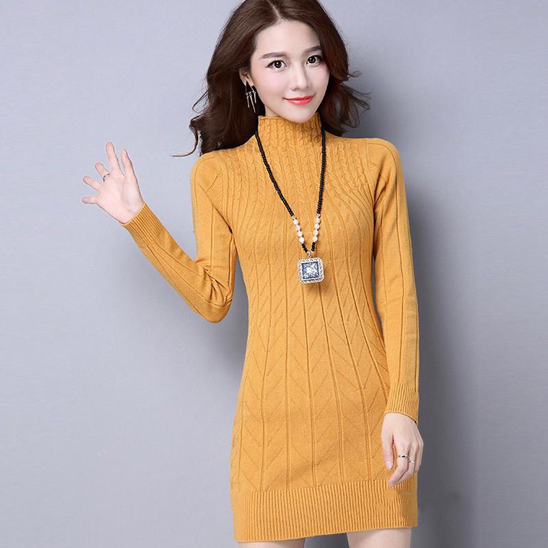 Medium Long Sweater Was Thin High Collar Sweater Warm Thick Large Size Sweater Cashmere Sweater