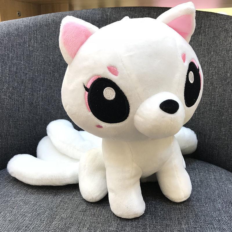 Lovely Plush Toy Soft Nine Tailed Fox Plush Doll Cute White Fox Toy Children's Birthday Gift for Girls