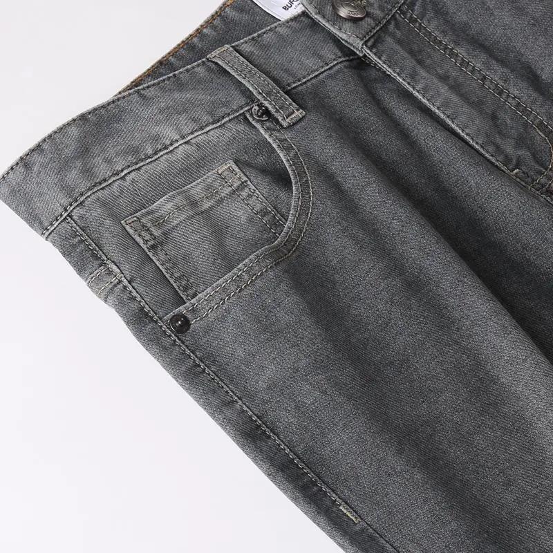 Spring and Summer Men's Slim Straight Light Blue Jeans Thin Breathable Stretch Casual Trousers