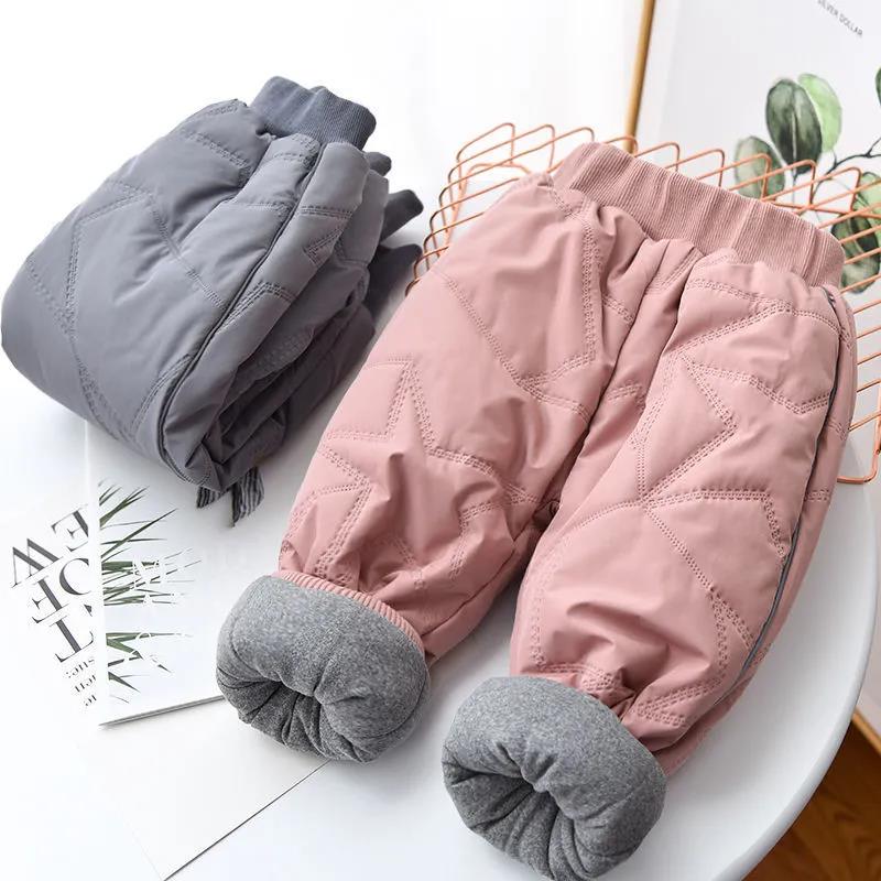 Outerwear Children's Cotton Trousers Warm Pants Extra-thick Warmth Boys' Long Trousers Plus Velvet Thick Cotton Trousers