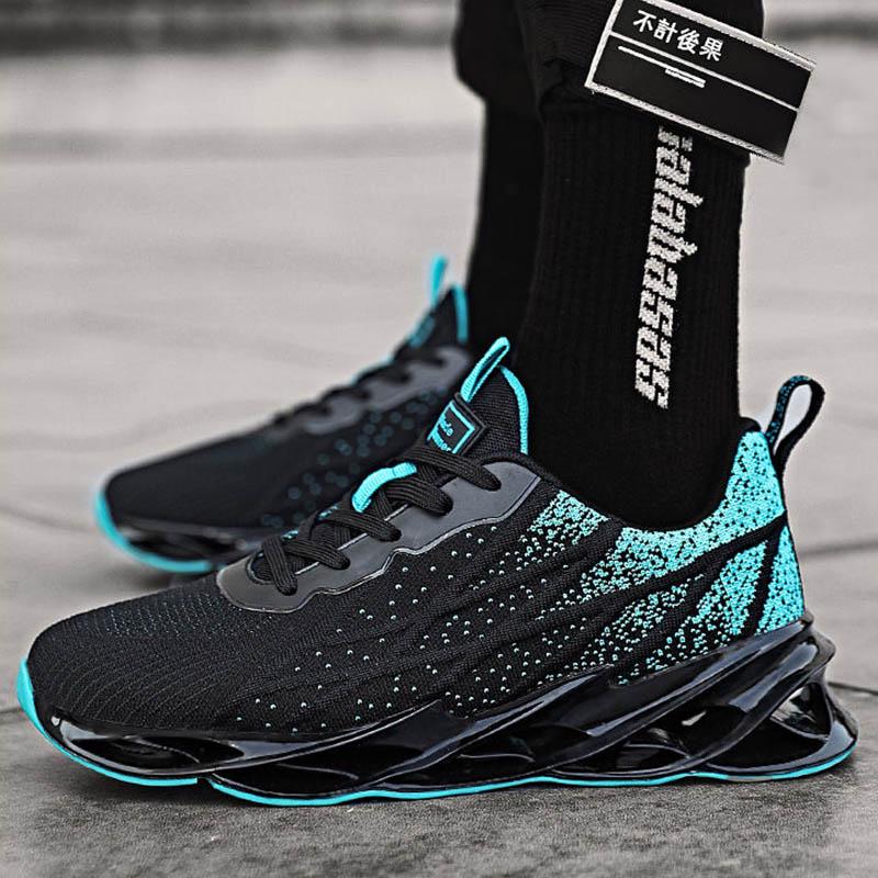 Plus Size 39-44 Men Mesh Sneakers Low-top Running Deodorant Basketball Shoes Non-slip Wear-resistant Sports Shoes Blade Shoes