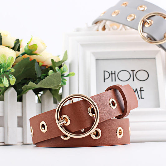 Belt Fashion Women Vintage Accessories Casual Thin Leisure Leather Belt