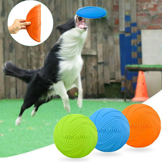 Fashionable Pet Dog Frisbee Pet Toy Frisbee Dog Silicone Resistant Frisbee Floating Training Throwing Toy