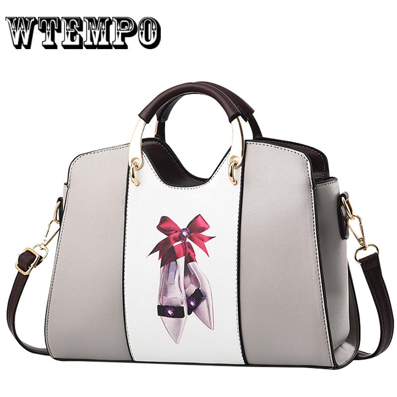 WTEMPO Brand Handbag Fashion Women Shoulder Bag Western Style Handbag