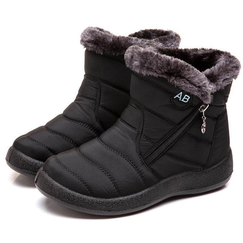 Winter Boots Women's Boots Mother Shoes Waterproof Ankle Boots Women Rain Warm Fur Foot High Quality