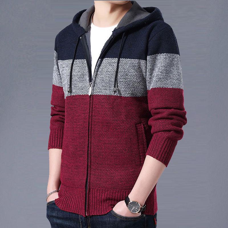 2019 Thick Sweater for Mens Cardigan Slim Fit Jumpers Knitwear Warm Autumn Casual Clothing Male