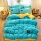 Four-piece Flannel Thickening Plus Velvet Winter Plush Duvet Cover Crystal Velvet Sheet Duvet Cover Bedding