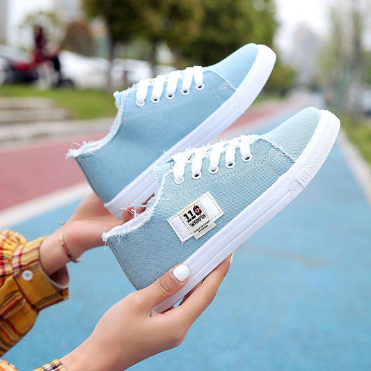 Women Non-slip Denim Shoe Tennis Canvas Shoes for Girls Sneakers Classic Breathable Shoes