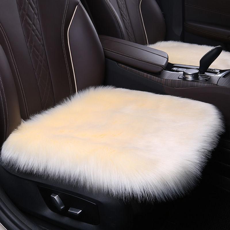 Car Cushion 1pc Short Plush Warm Square Pad Simple Comfortable Car Cushion Non-slip Breathable Car Cushion