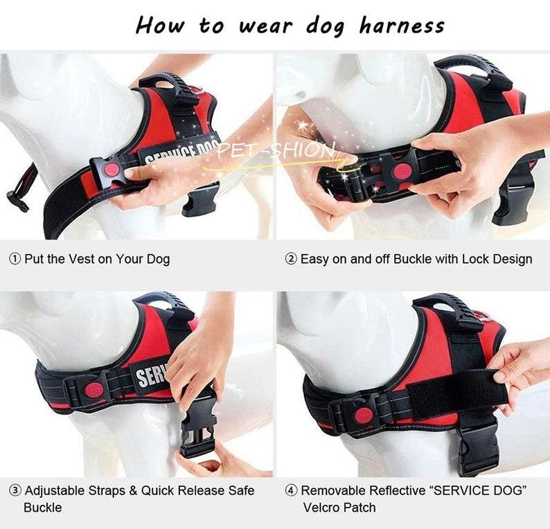 Service Dog Harness Vest Therapy Dog Harness Vest Assistant Dog Harness Vest Heavy Duty Pet Vest