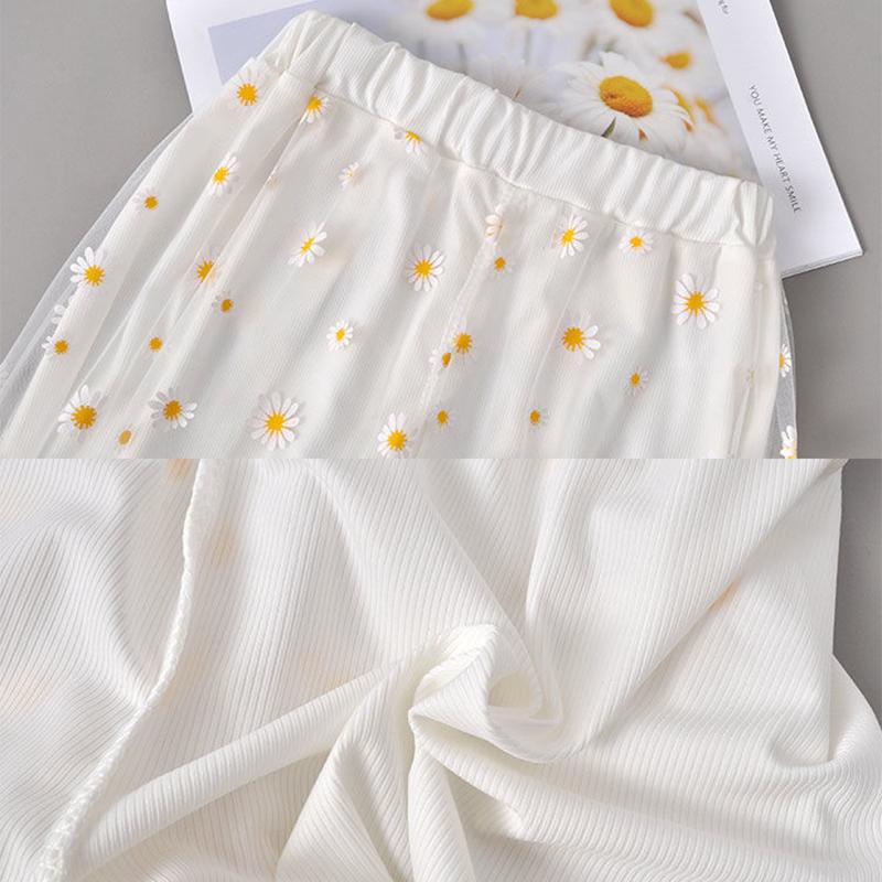 Children's Pants Summer Thin Anti Mosquito Pants Leggings Casual Pants Mesh Daisy Korean Loose Pants