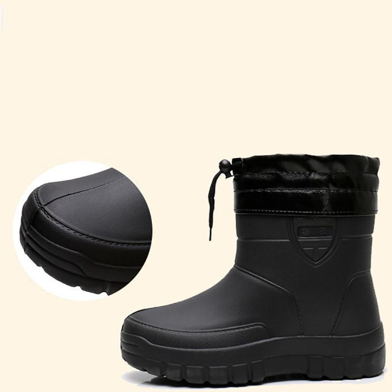 Ultra-light Foam Rain Boots Plus Velvet High-top Snow Boots Waterproof Food Boots One-piece Thickened Non-slip Water Shoes