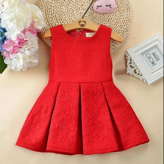 Girls Waist Red Vest Dress Vest Skirt Children Princess Dress Baby Dress Show Dress