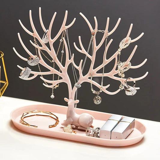 New Style Little Deer Earrings Necklace Ring Pendant Bracelet Jewelry Display Stand Tray Tree Storage Racks Organizer Holder