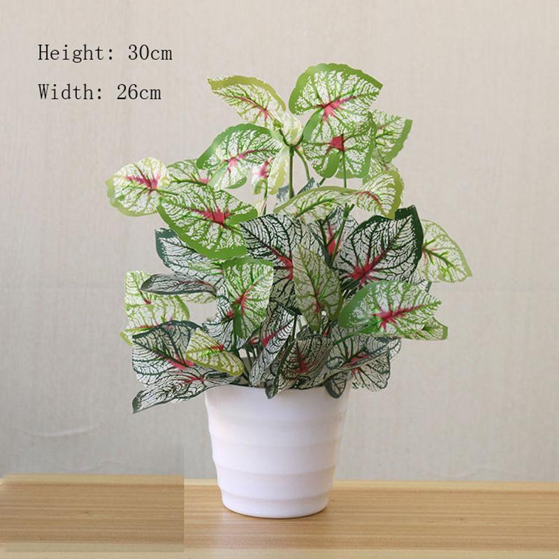 Fake Green Plants Artificial Flower Plants Ornaments Green Radish Potted Anthurium Living Room Bedroom Hotel Club Plastic Furnishings