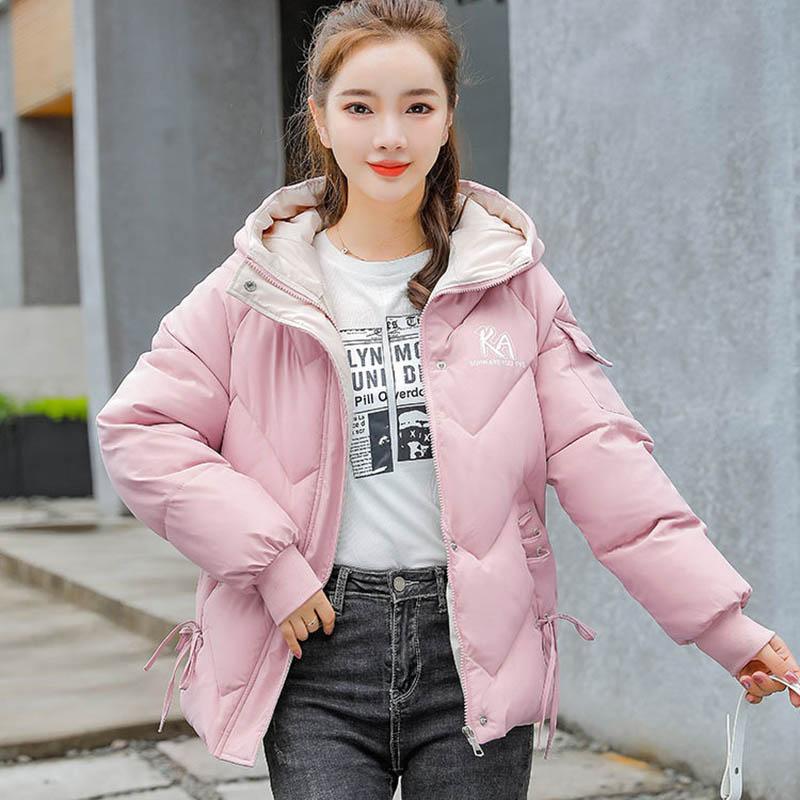 Winter Padded Jacket Women's Western Style Printing Thick Loose Large Size All-match Down Cotton Jacket