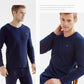 Men Winter Thermal Underwear O-neck Autumn Tight Suit Thicken Windproof Comfortable Soft Lining Long Sleeve High Elasticity Versatile Spring Pajamas