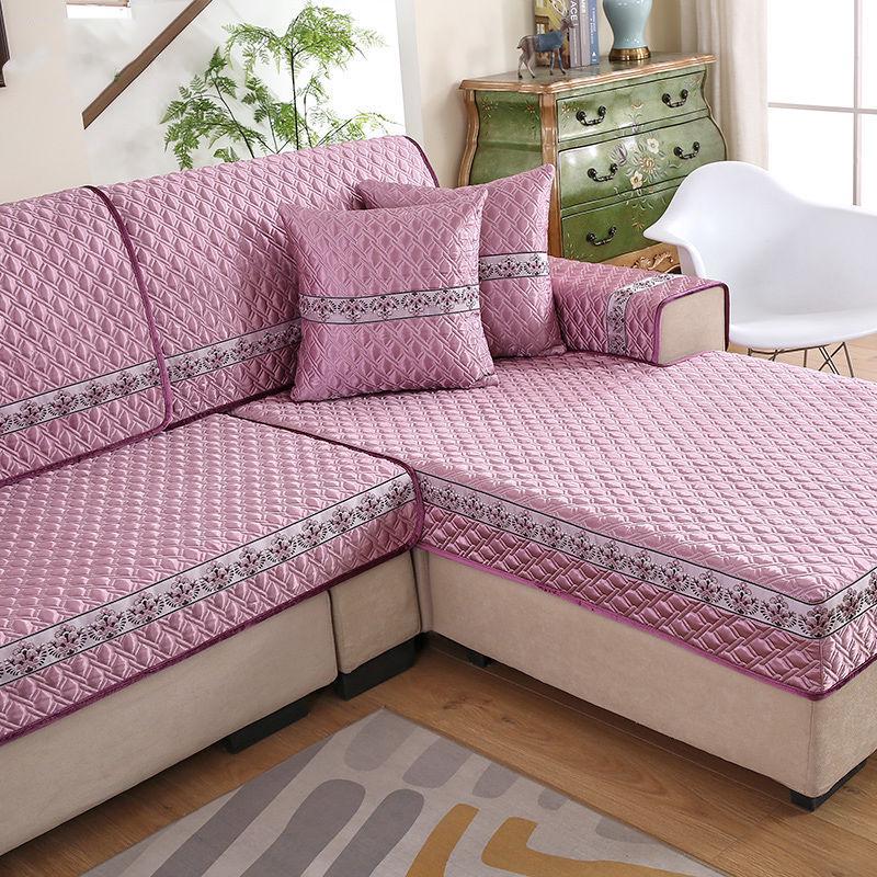 Fabric Sofa Cover Sofa Towel Solid Color Couch Cover Seat Cover Living Room Corner Sofa Towel