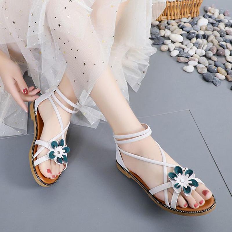 All-match Sandals Women's Shoes Flat Shoes Beach Shoes Summer Roman Shoes Flat Sandals Light Sandals Ladies Flat Sandals